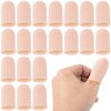 ANCIRS 20pcs Gel Finger Support Protector Caps Gloves, Gel Finger Cots/Covers, Silicone Fingertips for Hands Cracking, Eczema Skin, Trigger Finger Arthritis Pain Relief