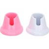 Juroicessry 2Pcs Pink and White Soft Rubber Nail Polish Bottle Holder Nail Polish Stand Anti-Spill Nail Art Organizer Display Manicure Tools Nail Polish for Nail Art Salon Design