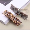 2PCS Hair Barrettes Tortoise Shell French Design Celluloid Rectangle Hair Clips for Women