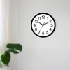 Rohioue Wall Clock, Modern 10 Inch Battery Operated Wall Clocks, Silent Non Ticking Analog Clock for Living Room, Office, Home, Bedroom, Kitchen, Bathroom(Black)