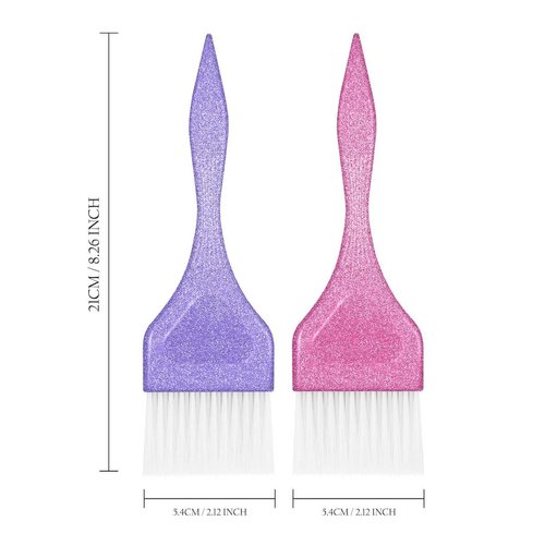 Vellen Hair Glam Big Brush Set, Glitter Brush Set with for smooth Application, Perfect for Hair coloring and Balayage, Reusable and Washable – Purple Pink
