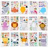 JOYIN 90 PCS 9.8”x6.7 Make-a-face Sticker Sheets Make Your Own Animal Mix and Match Sticker Sheets with Safaris, Sea and Fantasy Animals Kids Party Favor Supplies Craft