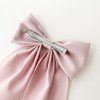 PLINUBLA 2Pcs Solid Big Ponytail Bow Alligator Hair Clips Duckbill Barrettes Hair Accessories for Baby Girls Toddlers Kids Teens Women