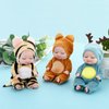 ONEST 6 Sets 4 Inch Dolls Cute Baby Dolls Include 6 Pieces Baby Mini Dolls, 6 Sets Handmade Doll Clothes