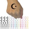 Star and Crescent Moon Islam Ottoman Temporary Tattoo Water Resistant Fake Body Art Set Collection - Hot Pink (One Sheet)