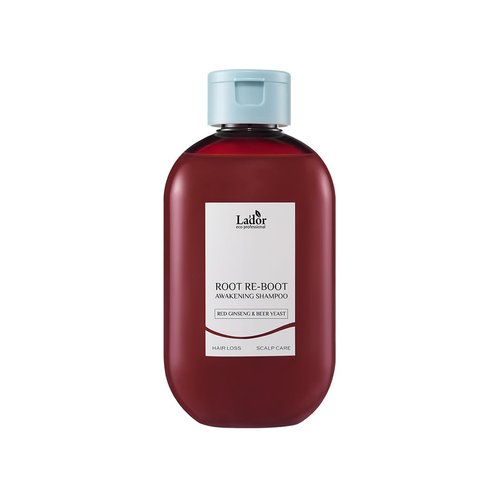 La'dor Root Re-boot Refreshing Hair Loss Relief Shampoo Awakening w/Biotin Red Ginseng & Beer Yeast - Shine, Deep Cleansing for Normal Hair, Korean Haircare 10oz