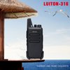 Walkie Talkies LT-316 GMRS Outdoor Camping Hiking Hunting Uhf Mini Walkie Talkies 3 Watts Output 5-10 Miles Range Micro USB Charging Amateur Two Way Radio (Pair) (Black)