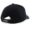 Trendy Apparel Shop Racing 3D Embroidered Flame Car Race Flag Baseball Cap - Black