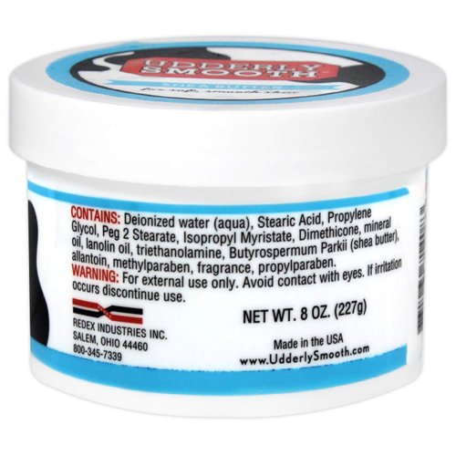 UDDERLY SMOOTH Foot Cream with Shea Butter, Lightly Scented, 8 Ounce Jar