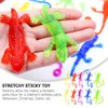 STOBOK Sticky Lizard, 12pcs Funny Sticky Toy Lizard Toy Sticky Hands Lizard Gecko Figures Toys Stretchy Sticky Lizards Toys for Cosplay, Party Favors (Random Color)