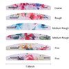 6 PCS Different Grit Nail Files and Buffers, Flower Pattern Emery Board (80-320 Grit) Professional Manicure Tools for Home and Salon Use