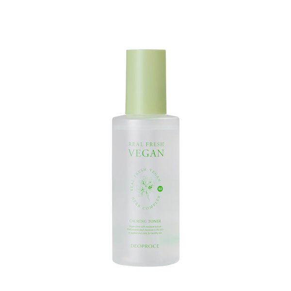 Deoproce Real Fresh Vegan Calming Toner 200 ml, Korean Skincare, Rosemary, Jasmine, Chamomile, Sage, Lavender Extracts