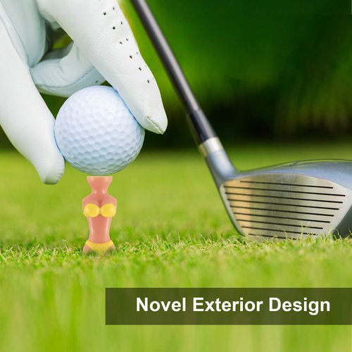 Funny Golf Tees Lady Girl Golf Tees, 76 mm/ 3 Inch Plastic Pin up Golf Tees, Home Women Golf Tees for Golf Training Accessories Uncle Father Present Men Gift Bachelor Party (30 Pieces)