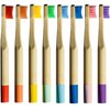 EcoFrenzy - Kids Bamboo Toothbrush - Child Size Soft BPA Free Color Safe Bristles (8 Pack)