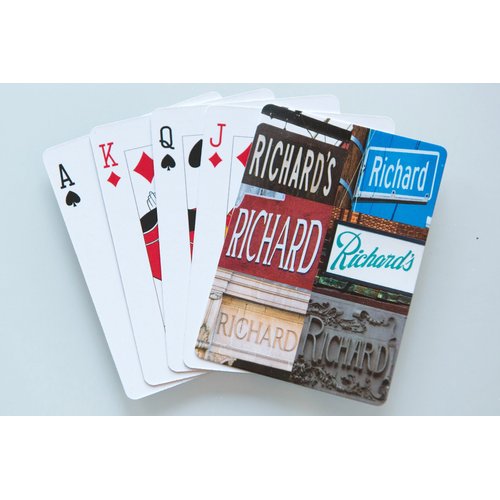 RICHARD Personalized Playing Cards - featuring photos of actual signs