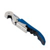 True TrueTap Metallic Blue Double Hinged Waiter’s Corkscrew, Stainless Steel Wine Key with Foil Cutter