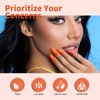 CANNI Bright Orange Gel Nail Polish, 1Pcs Neon Orange Gel Polish Red Orange Color Nail Polish Gel High Gloss Soak Off U V Gel Nail French Nail Manicure Salon DIY