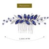 Latious Crystal Bride Wedding Hair Comb Blue Rhinestones Bridal Hair Clip Sparkly Hair Piece Royal Sapphire Hair Accessories for Women and Girls