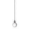 Ceiling Fan Pull Chain, 2pcs Clear 30mm Diameter Crystal Ball Fan Pull Chain, 20 Inches Fan Pulls Set with Connector Ceiling Fan Pull Chain Ornaments Lighting Accessories