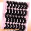 loladook Dramatic Lashes Fluffy 20mm Mink Lashes Cat Eye Big Eyelashes Mink Long False Eyelashes Cat Eye 25mm Volume 14 Pairs Strip Lashes Pack