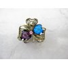 small mini metal heart shaped jeweled antique style bronze hair claw clip: Set B (Primary color: Brown)