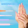 6Pcs Nail Art Brush Set, Gel Polish Acrylic Nails Painting Brush Dotting Pen Liner Brushes Double-Ended Fingernail Design Tools Kit Manicure Drawing Cleaning Home DIY Salon Gifts(Multicolor-1)