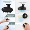 BEAUTLOHAS. Silicone Scalp Massager Hair Scrubber Brush, Silicone Scalp Scrubber with Soft Bristles for Wet Dry Hair, Silicone Head Scrubber Hair Shampoo Scalp Brush Hair Growth for Women Men(Black)