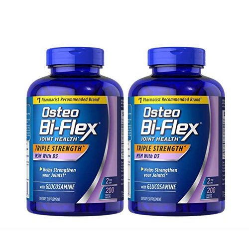 Osteo Biflex Triple Stregnth MSM Vitamin D3 200 tabs (2 Pack)