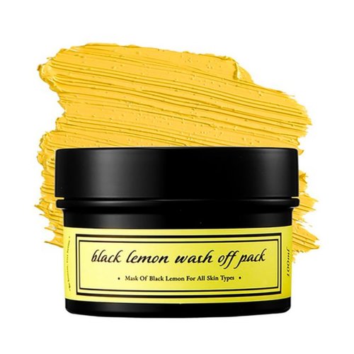 aetem - Black Lemon Pore Wash Off Mask 3.4 fl. oz, Pore Tightening Lemon Clay Mask with Charcoal, Pore Clearing Face Mask, Deep Pore Remover Korean Skincare