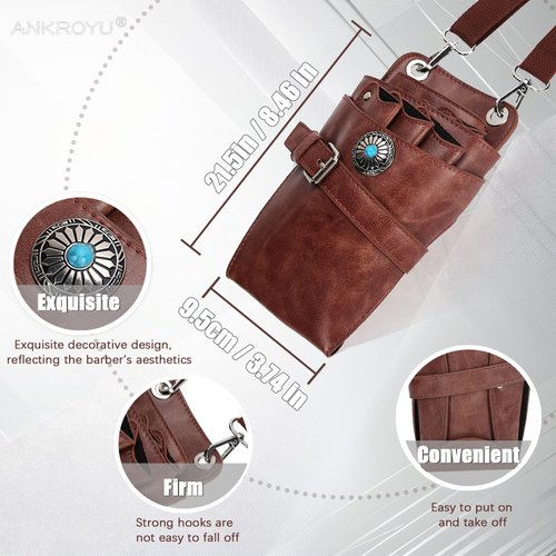 Hair Stylist Shears Holder Tools Waist Bag, Barber Scissor Pouch Holster, Belt Hairdressing Waist Holder Case Bag,Shears Hairdressing Tool Case Bag, for Clipper and Comb Clip