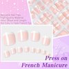 Lifextol 240pc Press on Toenails for Women Toe Press on Nails French Tip Toe Nail Press ons with Adhesive Tabs, Glue on Fake Toe Nail Tips False Acrylic Toenails Press ons Artifitial Fake Toenails