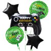 5 Pcs Video Game Party Decoration, Level Up Birthday Balloons，Video Game Foil Balloon for Game On Birthday Party Supplies