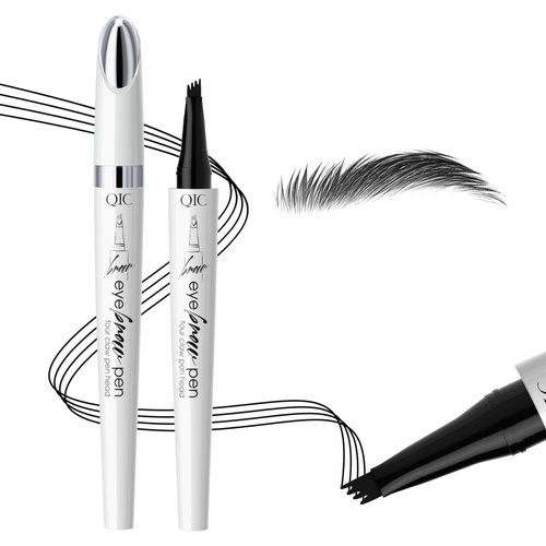 Eyebrow Pencil 4 Fork tip Design Stereoscopic Eye Makeup Eyebrow Makeup, Long Lasting, Waterproof and Smudge-proof Eyebrow Black