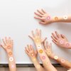 280pcs Spring Daisy Temporary Tattoos Stickers Hippie Theme Tattoo Stickers Waterproof Boho Groovy Face Body Sticker for Adults and Kids Cute Cartoon Printing Groovy Theme Spring Flower Party Supplies