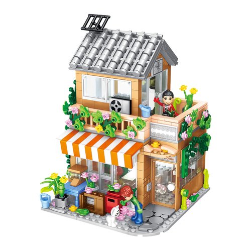 Siomeoar Building Blocks Flowers House Friends City Sets with Lighting Design Unique Gift for Adults and Boys Girls Age8-14 Birthday Children's Day Christmas New Year(730 pcs)