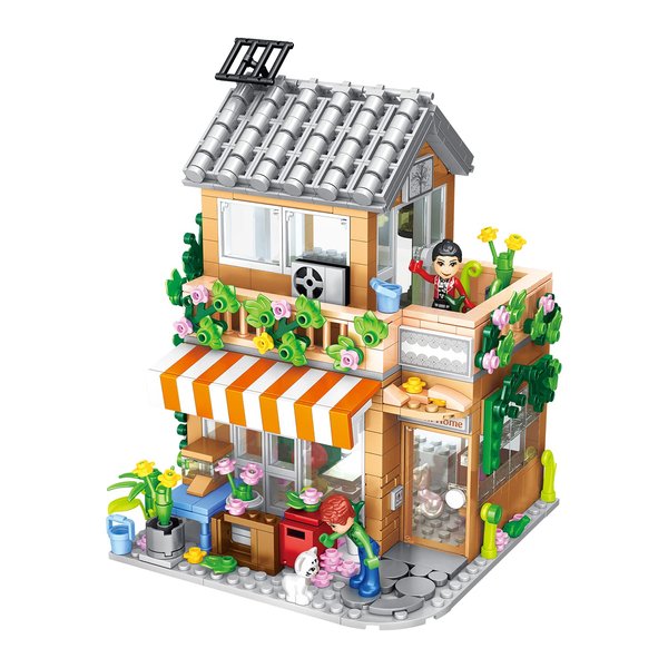Siomeoar Building Blocks Flowers House Friends City Sets with Lighting Design Unique Gift for Adults and Boys Girls Age8-14 Birthday Children's Day Christmas New Year(730 pcs)