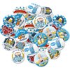60 Pieces Oktoberfest Decorations Set, Include 30 Oktoberfest Buttons Pins Bavarian Style Badges and 30 Rubber Bracelets for German Theme Oktoberfest Bavarian Beer Festival Party Favors Supplies