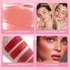 Ofanyia Cream Blush Stick, Unique Roating Design Multi-Use Blush Stick for Lip and Cheek Tint, Lightweight Easy to Blend Natural Cream Blusher, Velvet Matte Texture Blush Face Stick (01#)