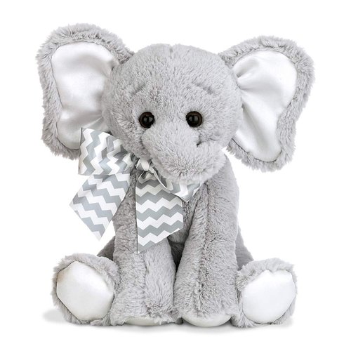 Bearington Baby Lil’ Spouts The Elephant Plush, 10 Inch Elephant Stuffed Animal Piggy Bank with Noise