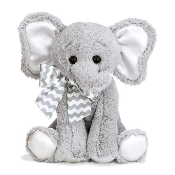 Bearington Baby Lil’ Spouts The Elephant Plush, 10 Inch Elephant Stuffed Animal Piggy Bank with Noise