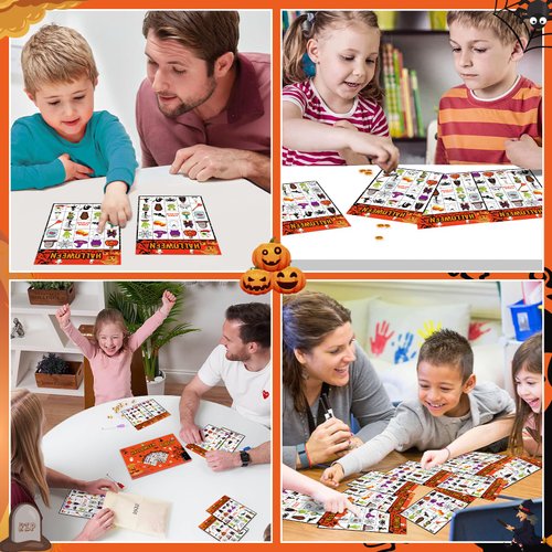 40 Players Halloween Bingo Game Cards - Hallowmas Goodie Bags Stuffers Gifts for Kids Holiday Activity Party Supplies Favors