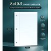 Loose Leaf Paper, 75 Sheets Notebook Lined Paper, 8 x 10.5 College Ruled Filler Paper, 3-Hole Punched Binder Paper for 3-Ring Binders, Double-Side Printed Note Pads for Home, Office, School, 1 Pack