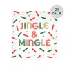 C.R. Gibson TW4-22631 Jingle and Mingle Disposable Paper Cocktail Napkins for Christmas Parties, Multicolor, 20pcs