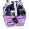 Christmas Gifts, Spa Gift Basket, Luxury 9 Piece Bath & Body Set For Women & Men,Lavender & Jasmine Scent With Shower Gel, Bubble Bath, Lotion, Bath Salt, Body Scrub,Massage Oil, Loofah & Basket