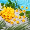 HyDren 100 Pcs Rubber Ducks Mini Ducks Bulk Rubber Ducks for Cruise Ships Bath Toys Baby Shower for Car Bathtub Classroom Exchange Prizes Treat Supplies Goodie Bag Fill(Cute)