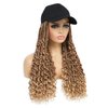 Goddess Box Braids Braiding Hair Baseball Cap Hat Wig Bohemian Curly Ends Box Braids Hat with Braided Hair Extensions for Black White Women Synthetic Braids Hat Wig with Hair Attached (20inch, M30/27)