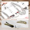 2.4 Inch Rhinestone Hair Clips, 6PCS Silver Hair Clips Snap Barrettes for Women Sparkly Hair Pins Decorative Hair Accessories for Girls Women