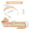 Araluky Birthday Crown and Sash for Women & Its My Birthday Sash Birthday Tiara for Women Birthday Crowns for Women Parties Favors