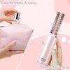 Round Travel Brush for Blow Drying, Styling, Curling, and Straightening - For Thick, Thin, and Curly Hair (Wet & Dry Use), Pink