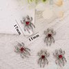 30Pcs Spider Nail Charms Silver Nail Charm for Halloween Holiday with Rhinestone Design Alloy Spider Charm for Women Girls Holiday DIY Nail Art Decorations Accessories